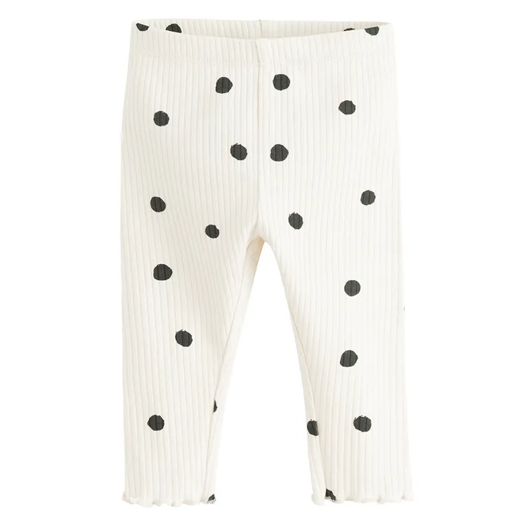 Cool Club, Komplet dziewczęcy, Bluzka z długim rękawem, Legginsy, prążkowany, ecru