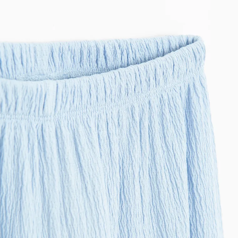 Cool Club, Komplet dziewczęcy, Bluzka z krótkim rękawem, Spodnie materiałowe, wide, niebieski