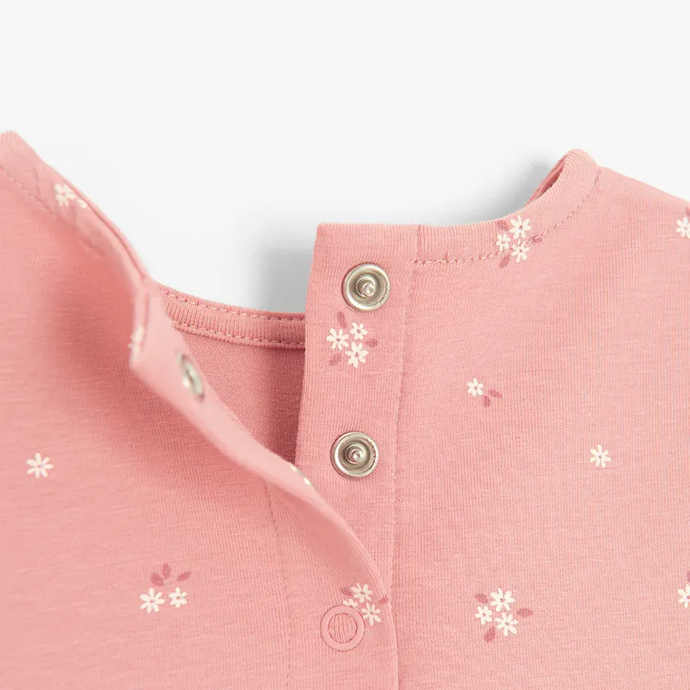 Cool Club, Komplet dziewczęcy, Body sukienka z długim rękawem, Legginsy prążkowane, różowy