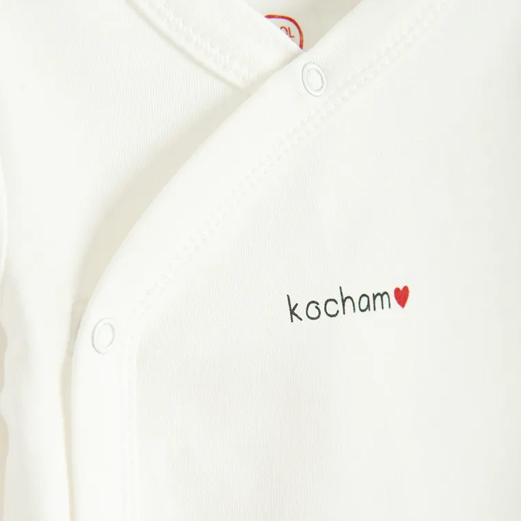 Cool Club, Komplet dziewczęcy, Body z długim rękawem, Półśpiochy, Pajac, Czapka, biały