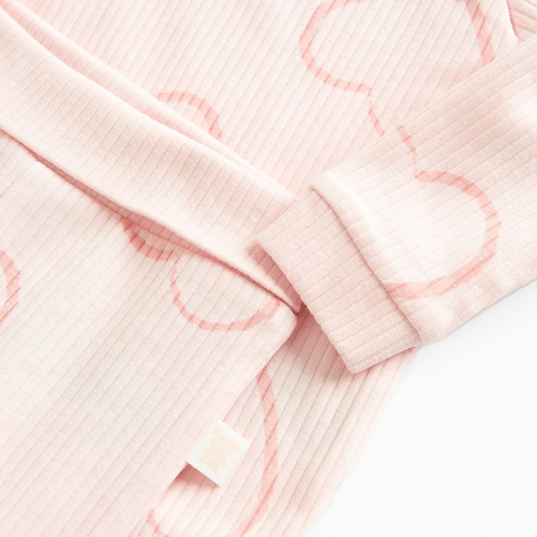 Cool Club, Komplet dziewczęcy, Body z długim rękawem, Półśpiochy, prążkowany, różowy