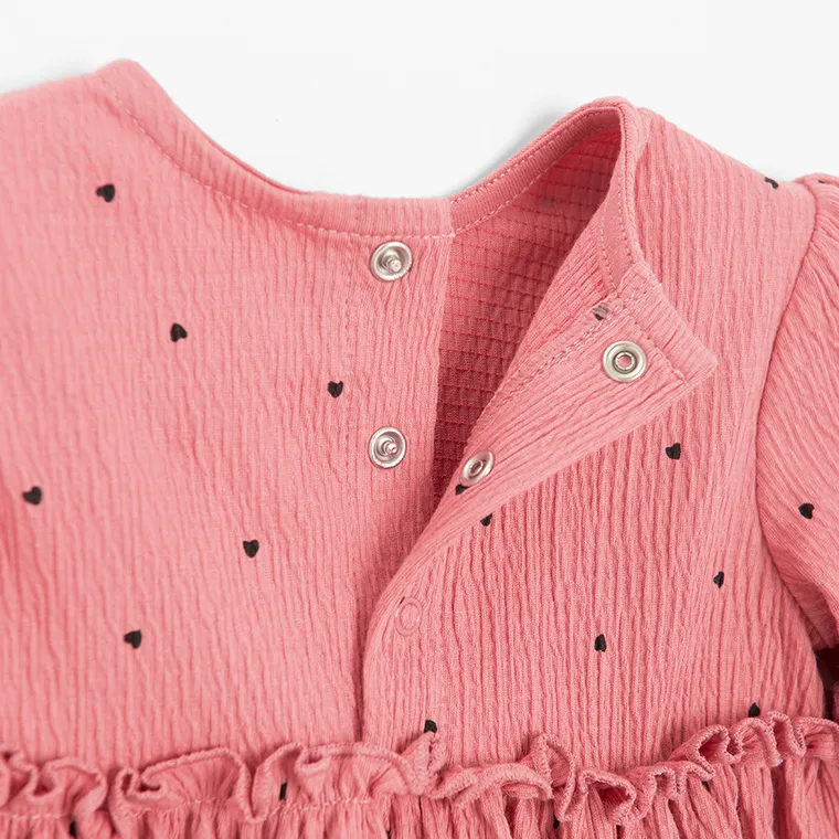 Cool Club, Komplet dziewczęcy, Sukienka z długim rękawem, Opaska, różowy