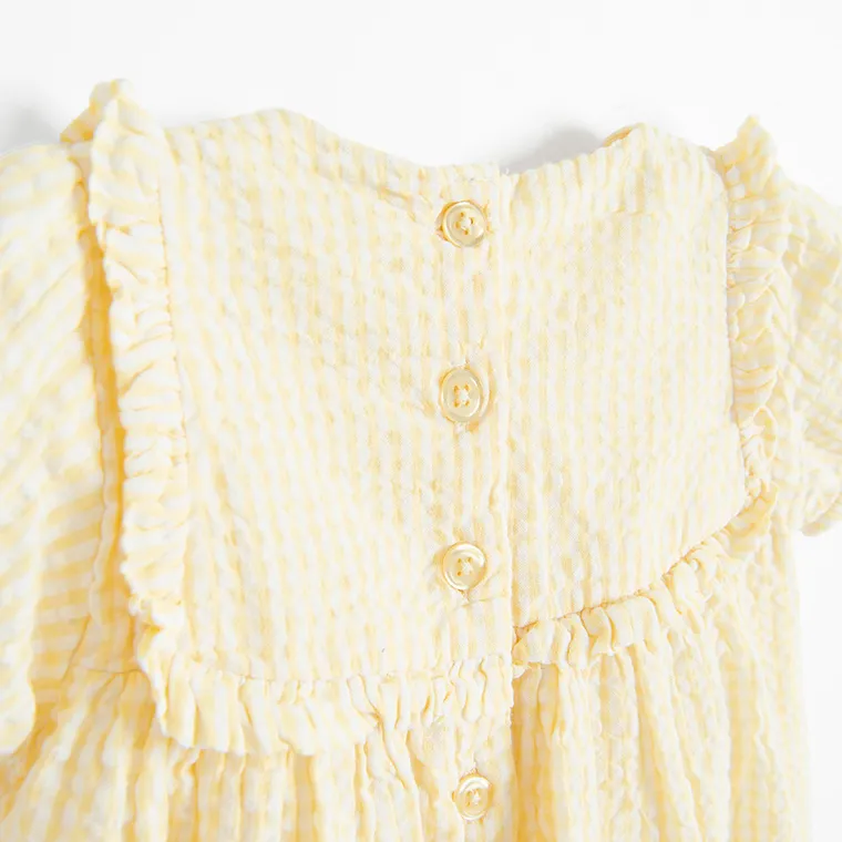 Cool Club, Komplet muślinowy dziewczęcy, Sukienka z krótkim rękawem, Szorty bloomersy, mix