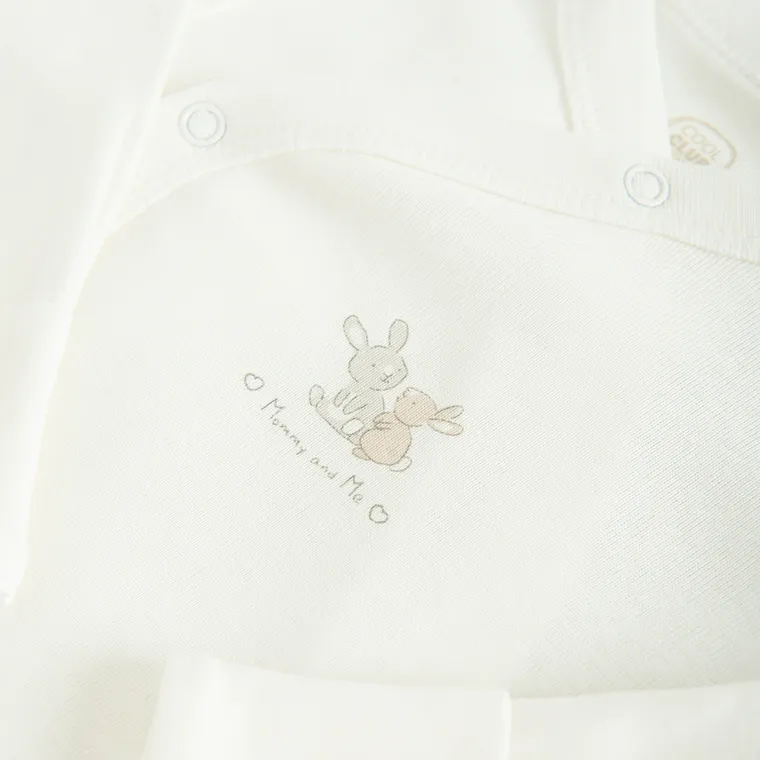 Cool Club, Komplet niemowlęcy, Body z długim rękawem, Pajac, Półśpiochy, Czapka, biały