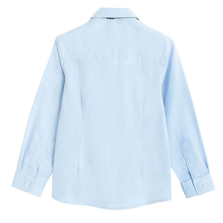 Cool Club, Koszula chłopięca z długim rękawem, slim fit, Mucha, niebieska