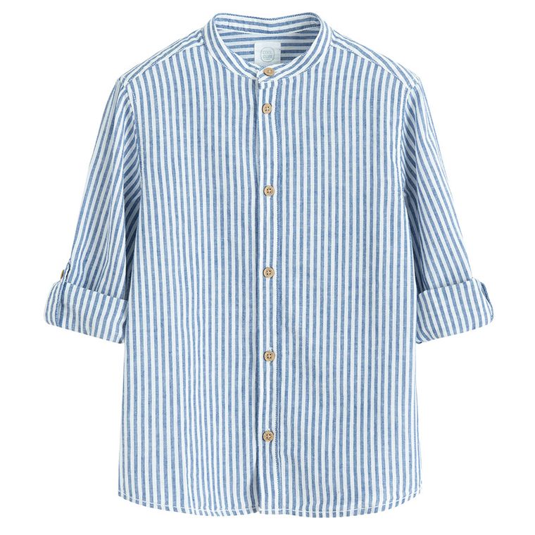 Cool Club, Koszula chłopięca z długim rękawem, z lnem, mix