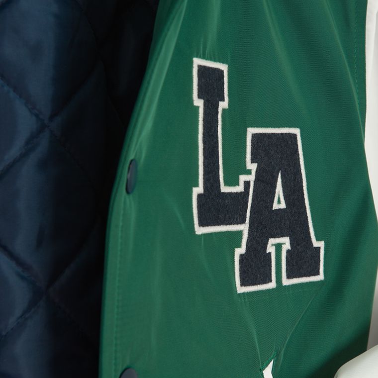 Cool Club, Kurtka bejsbolówka chłopięca z kapturem, oversize, zielona