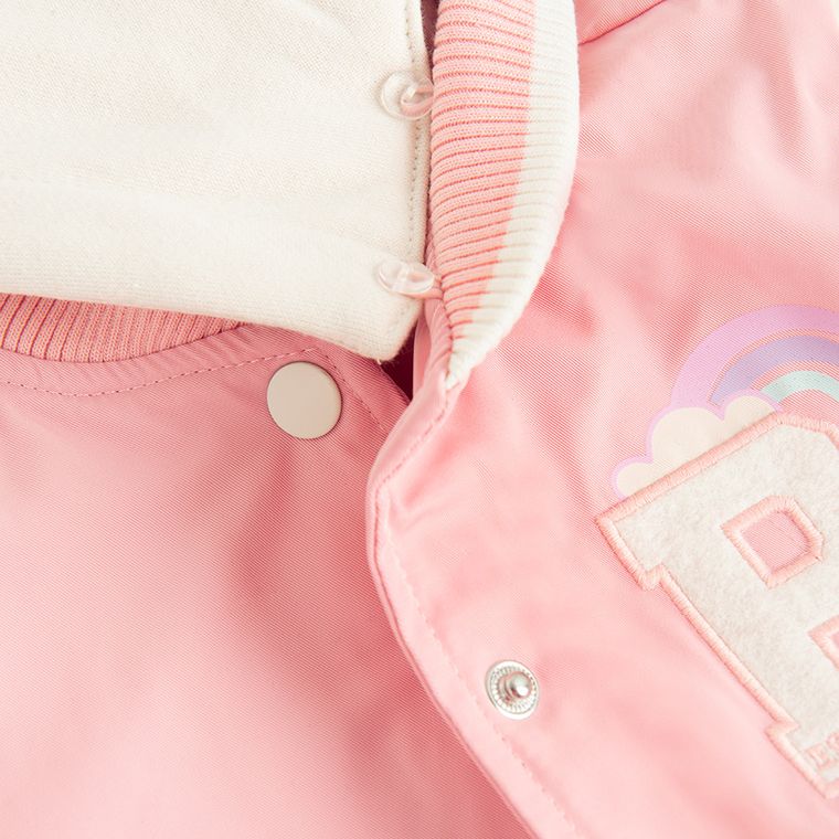 Cool Club, Kurtka bejsbolówka dziewczęca z kapturem, różowa