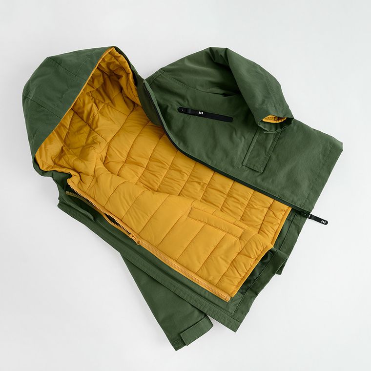 Cool Club, Kurtka chłopięca z kapturem, 3w1, zielono-musztardowa