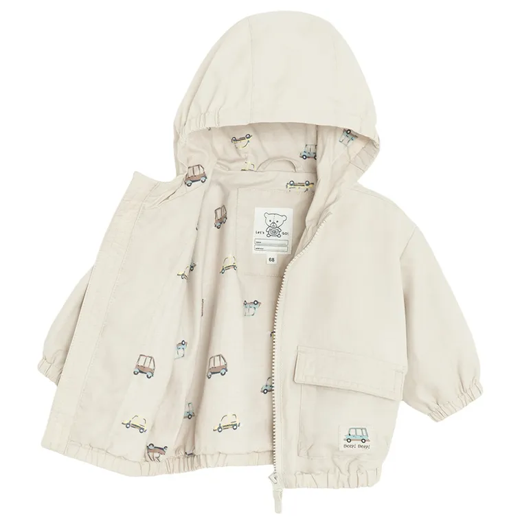 Cool Club, Kurtka chłopięca z kapturem, beżowa