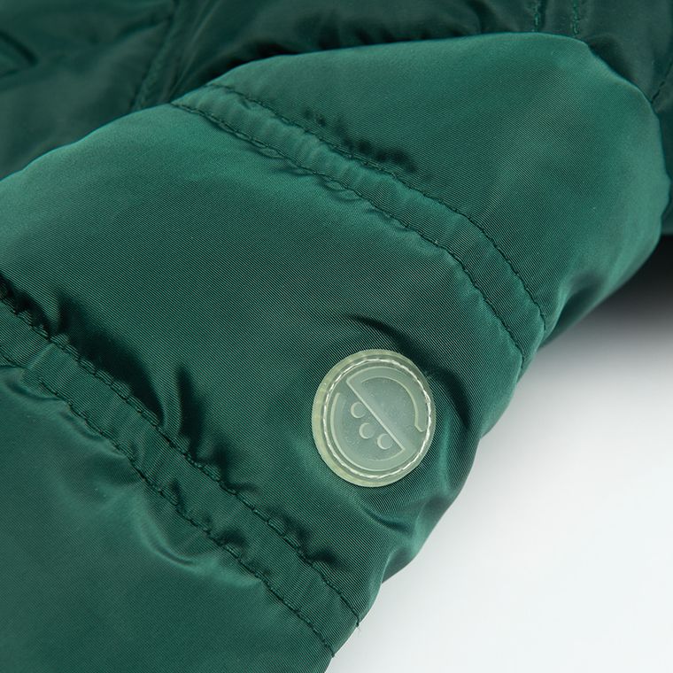 Cool Club, Kurtka chłopięca z kapturem, ciemnozielona