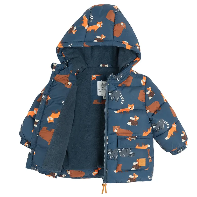 Cool Club, Kurtka chłopięca z kapturem, ocieplana, niebieska