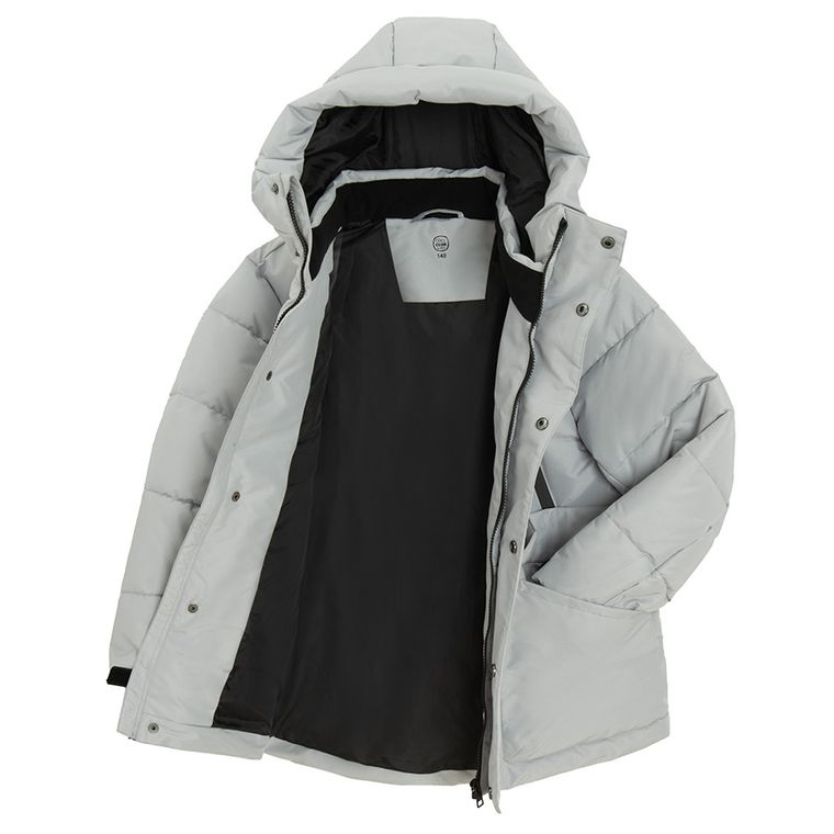 Cool Club, Kurtka chłopięca z kapturem, ocieplana, szara