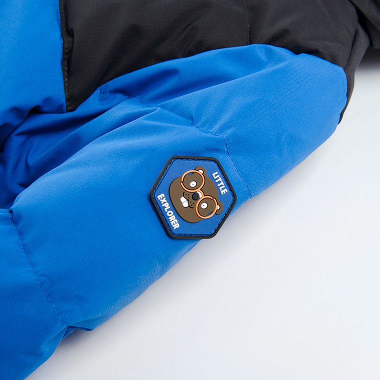 Cool Club, Kurtka chłopięca z kapturem, puchowa, niebieska