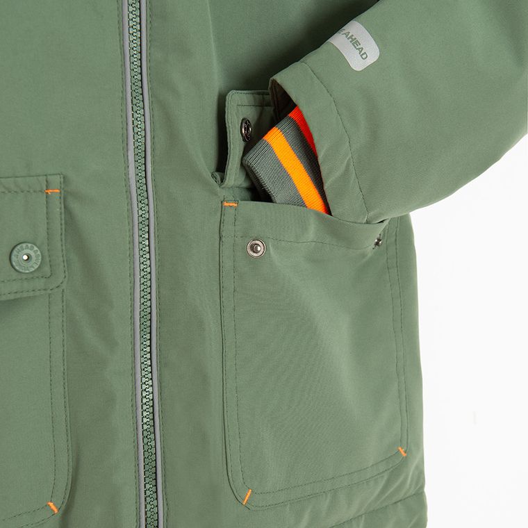 Cool Club, Kurtka chłopięca z kapturem, zielona