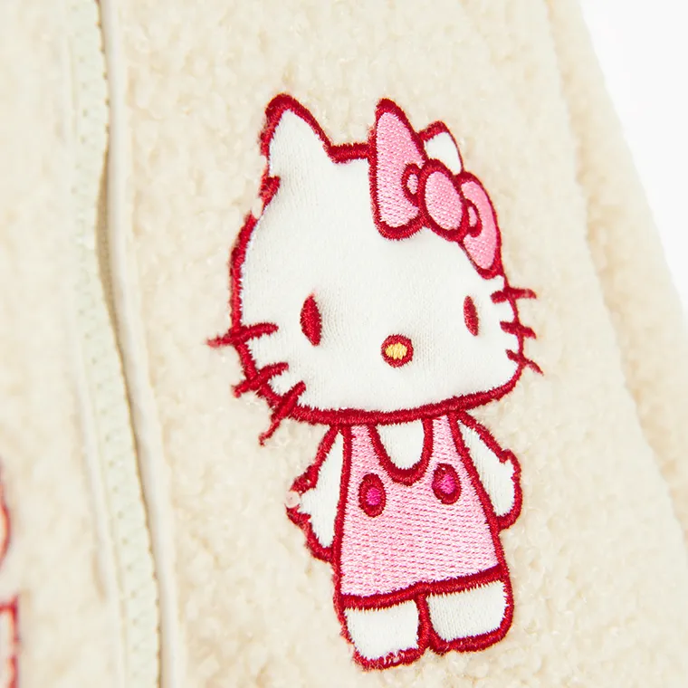 Cool Club, Kurtka dziewczęca, rozpinana, ecru, Hello Kitty