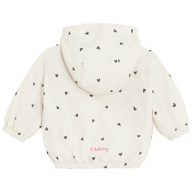 Cool Club, Kurtka dziewczęca z kapturem, biała