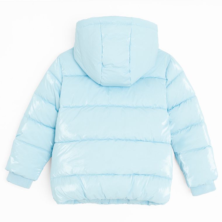 Cool Club, Kurtka dziewczęca z kapturem, ocieplana, niebieska, Lilo i Stitch