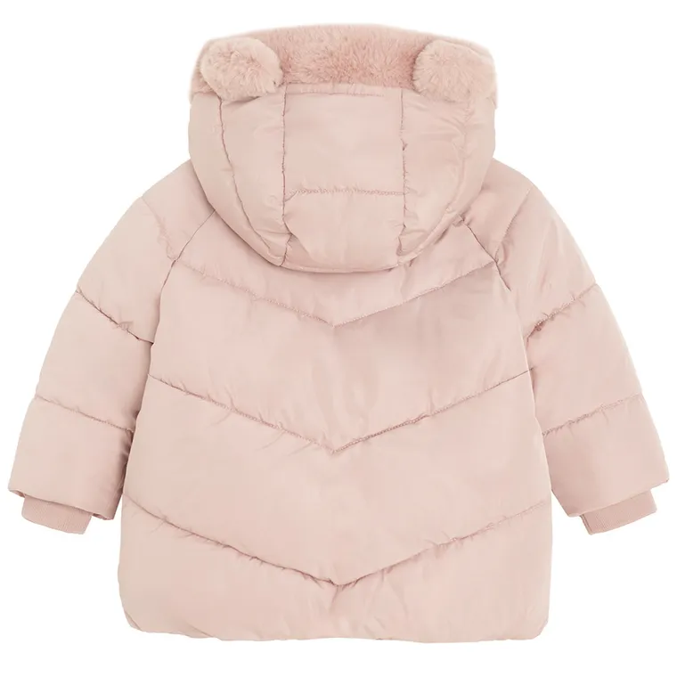 Cool Club, Kurtka dziewczęca z kapturem, ocieplana, różowa