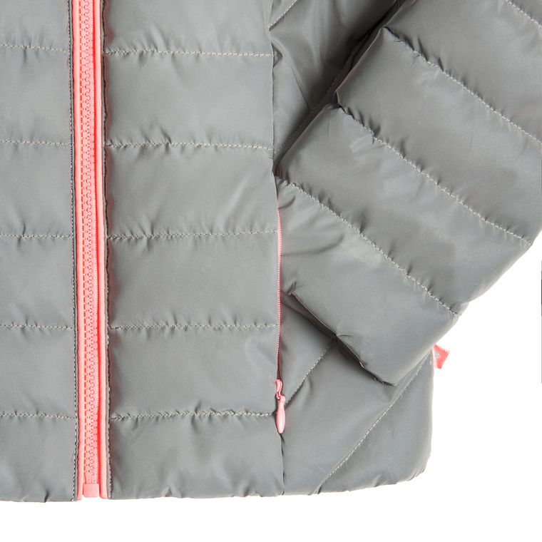 Cool Club, Kurtka jesienna z kapturem dziewczęca, szara, odblaskowy efekt