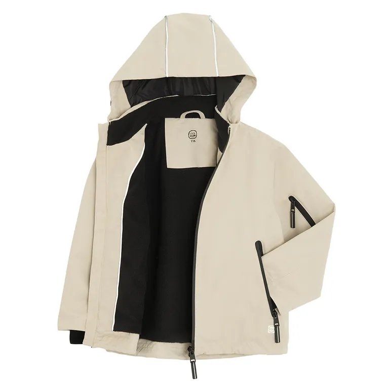 Cool Club, Kurtka z kapturem chłopięca, beżowa