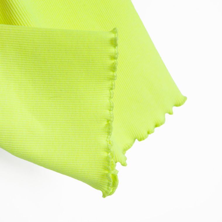 Cool Club, Legginsy dziewczęce, kolarki, prążkowane, limonkowe fluo