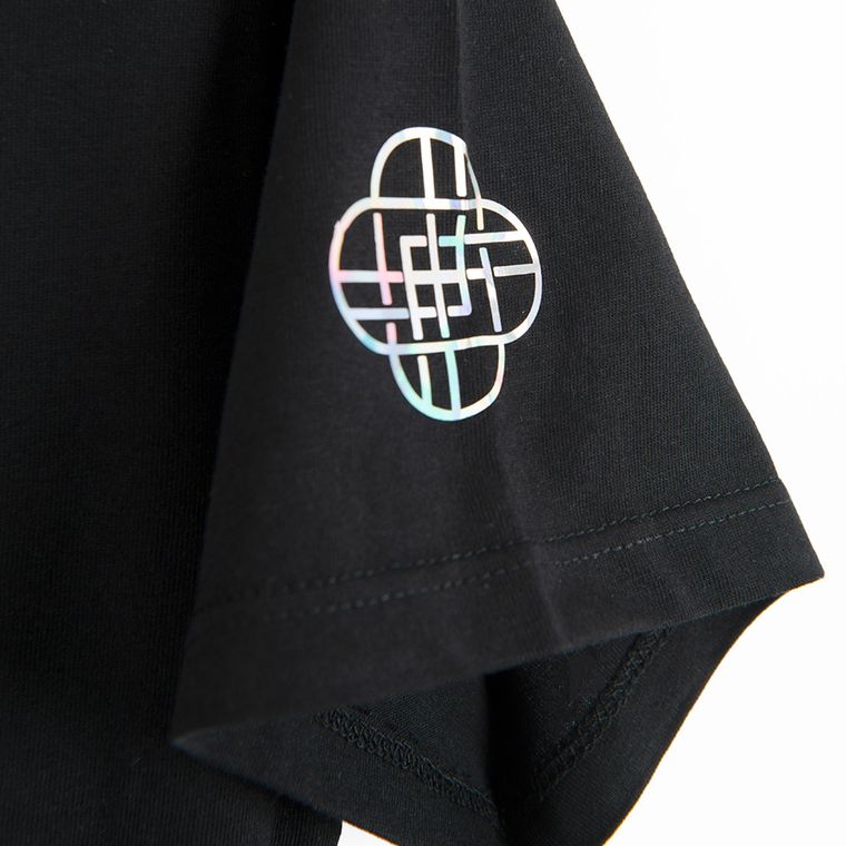 Cool Club, Luźny t-shirt dziewczęcy, czarny, K-Pop Demon Hunters