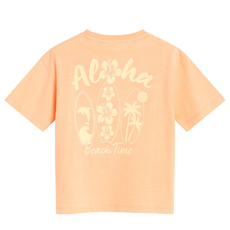 Cool Club, Luźny t-shirt dziewczęcy, pomarańczowy