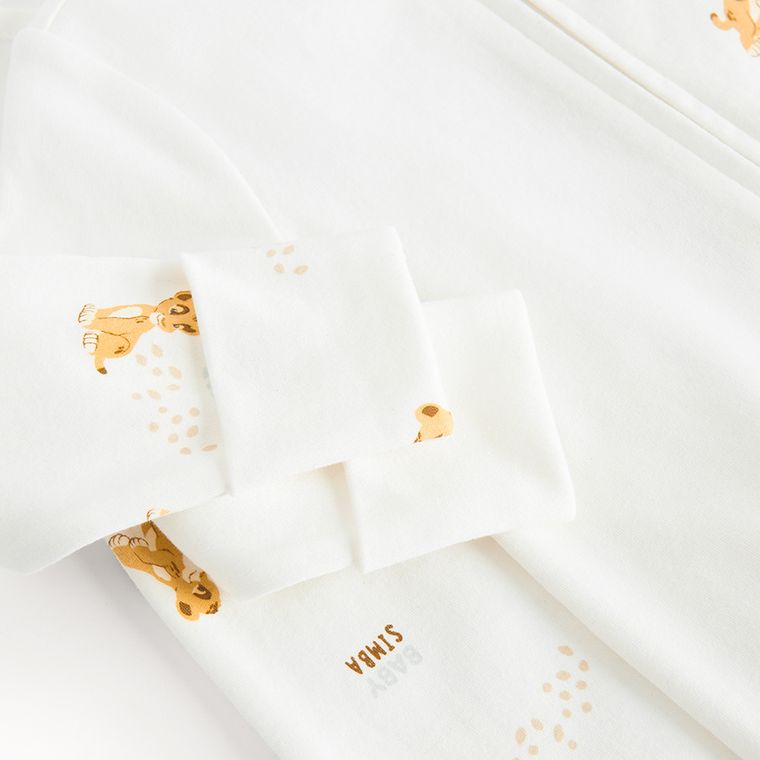 Cool Club, Pajac chłopięcy, biały, Król Lew, zestaw, 2 szt.