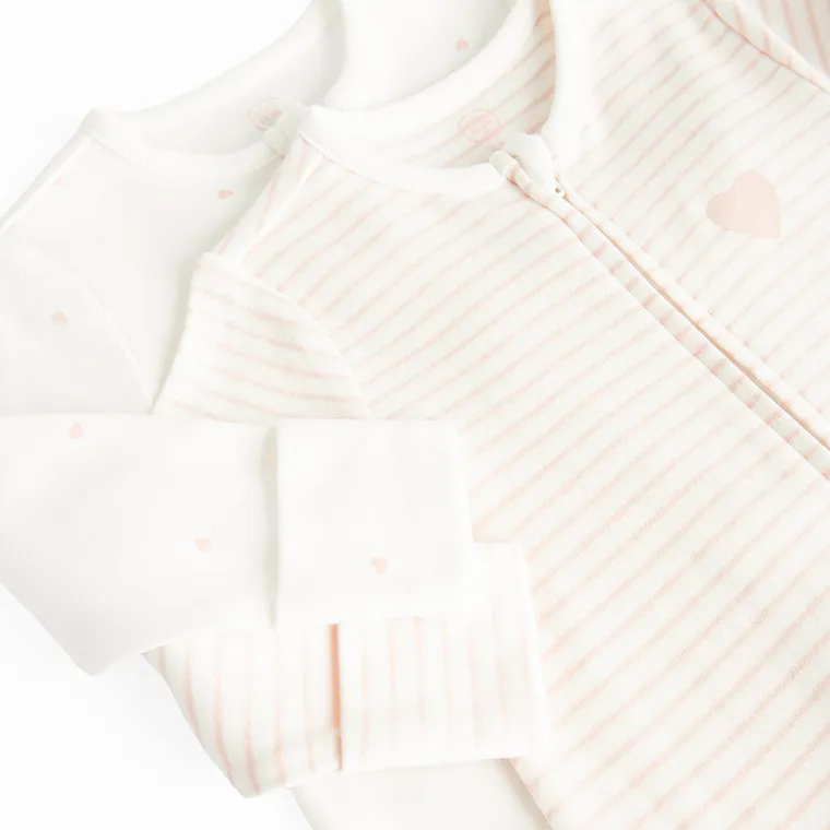 Cool Club, Pajac dziewczęcy, biały, zestaw, 2 szt.