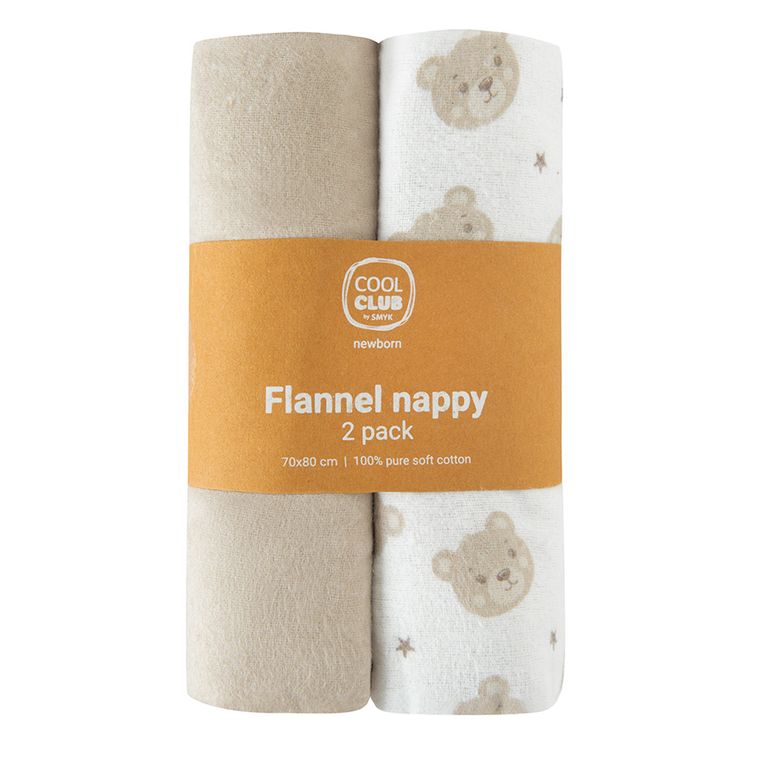 Cool Club, Pieluchy flanelowe niemowlęce, 70-80 cm, mix, zestaw, 2 szt.