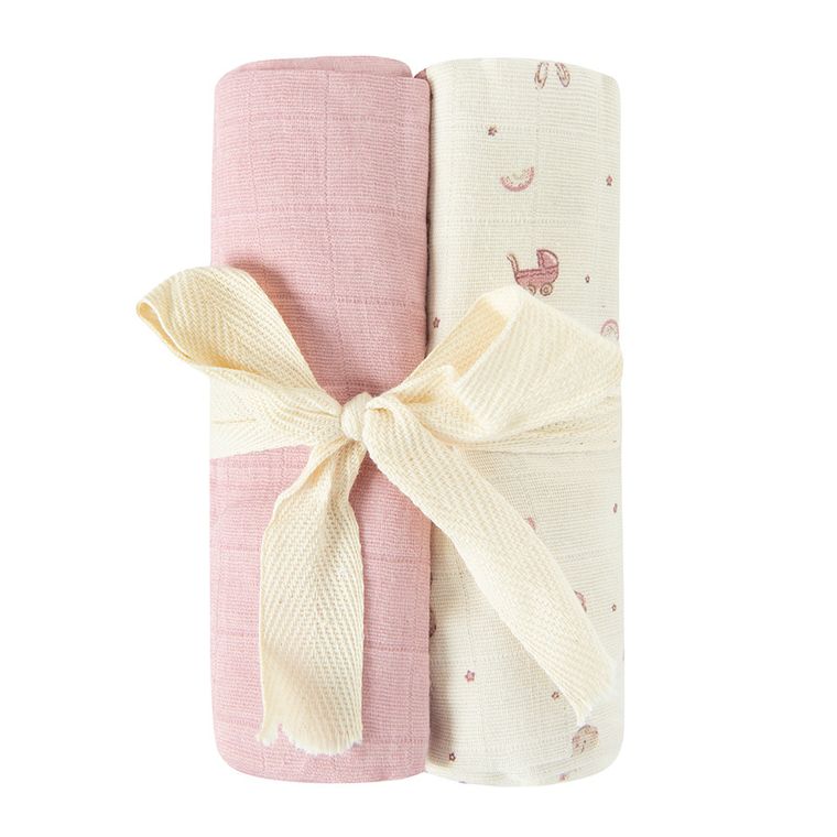 Cool Club, Pieluchy muślinowe dziewczęce, 70-80 cm, mix, zestaw, 2 szt.