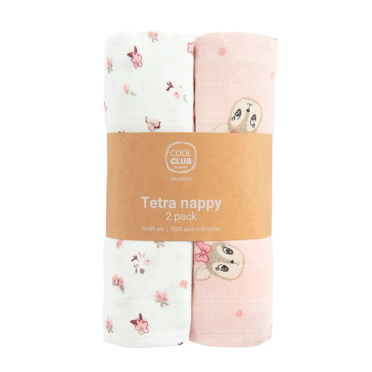 Cool Club, Pieluchy tetrowe dziewczęce, 70-80 cm, mix, zestaw, 2 szt.