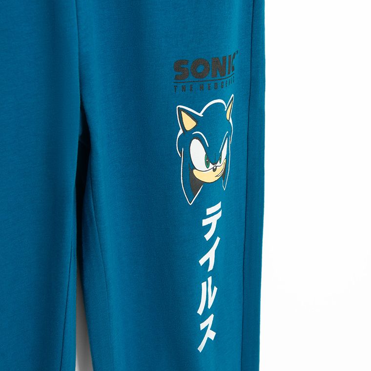 Cool Club, Piżama chłopięca, niebieska, Sonic the Hedgehog