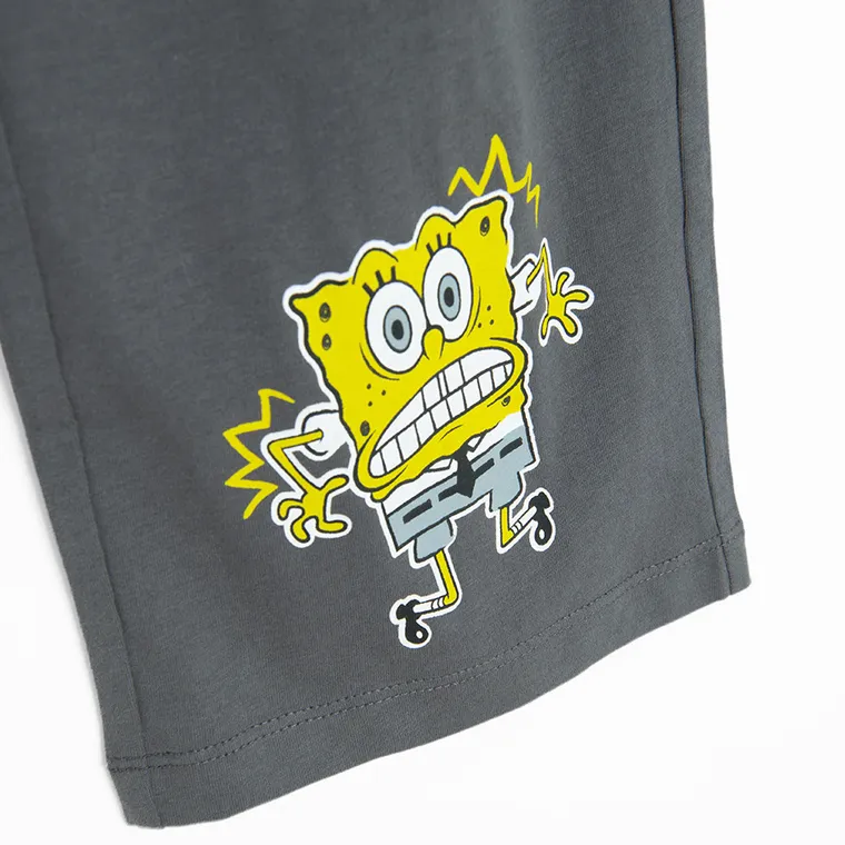 Cool Club, Piżama chłopięca, szara, SpongeBob