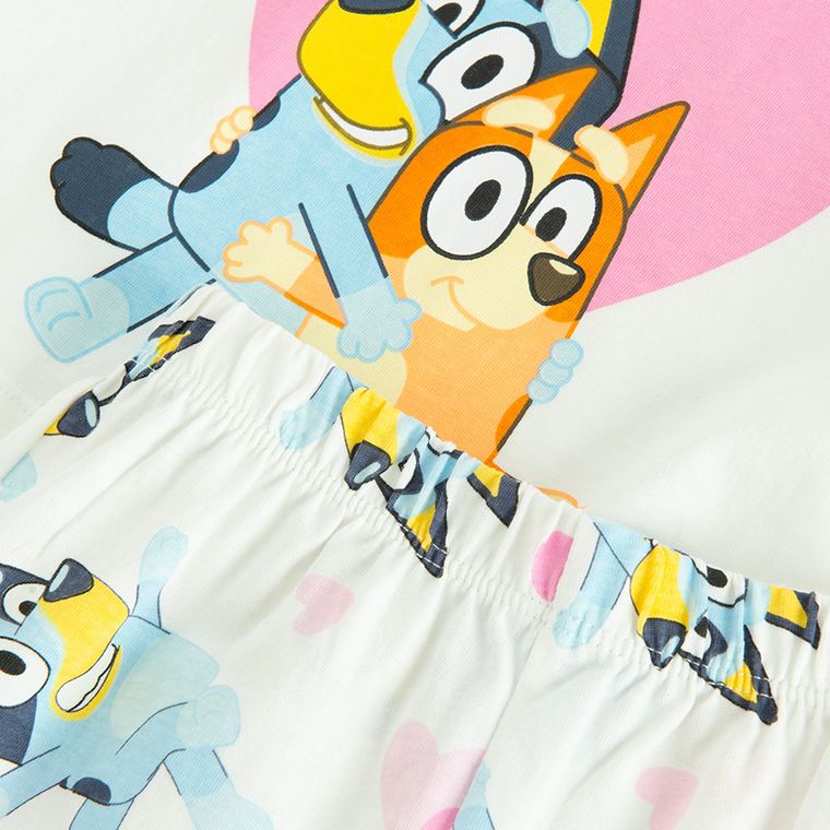 Cool Club, Piżama dziewczęca, biała, Bluey