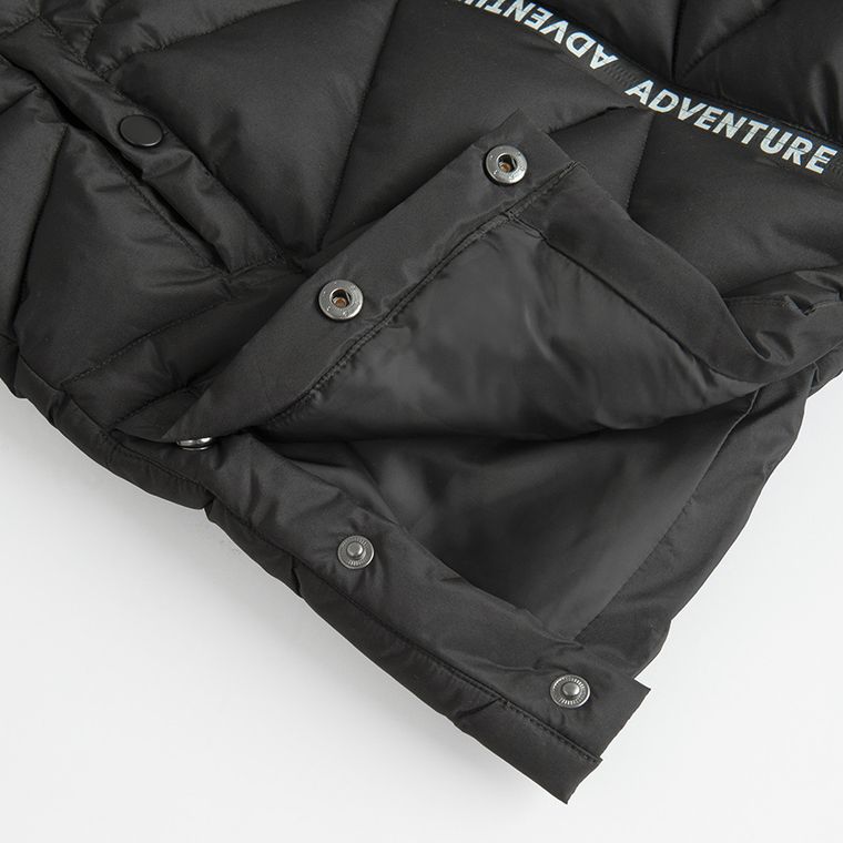 Cool Club, Płaszcz dziewczęcy z kapturem, ocieplany, czarny