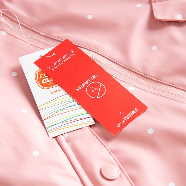 Cool Club, Płaszcz przeciwdeszczowy dziewczęcy z kapturem, różowy