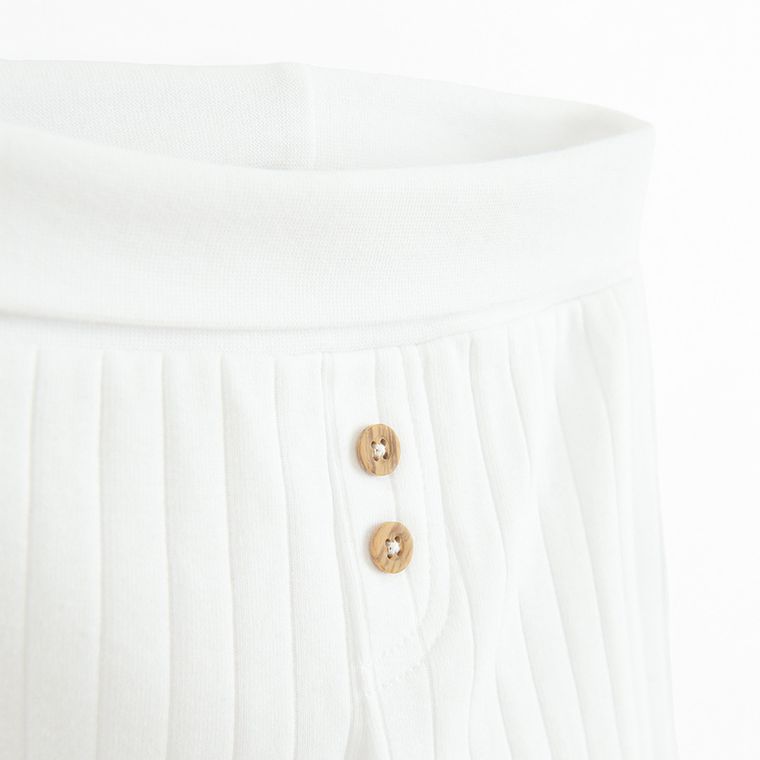 Cool Club, Półśpiochy niemowlęce, bawełna organiczna, białe, zestaw, 2 szt.