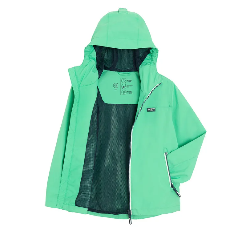 Cool Club, Przeciwdeszczowa kurtka chłopięca z kapturem, zielona