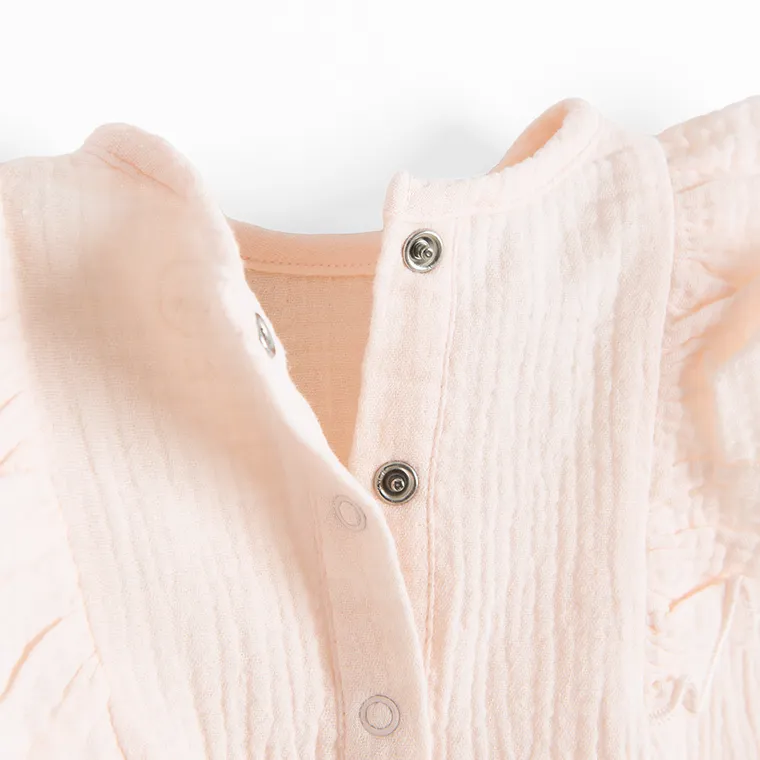 Cool Club, Rampers dziewczęcy z opaską, muślinowy, różowy