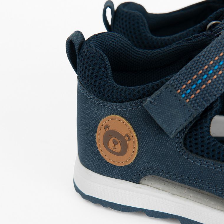 Cool Club, Sandały chłopięce, granatowe, skórzana wkładka