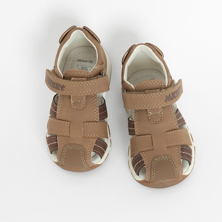 Cool Club, Sandały chłopięce, pachnące, brązowe, Zdrowa Stopa, podeszwa Bio-Flex, Myszka Miki