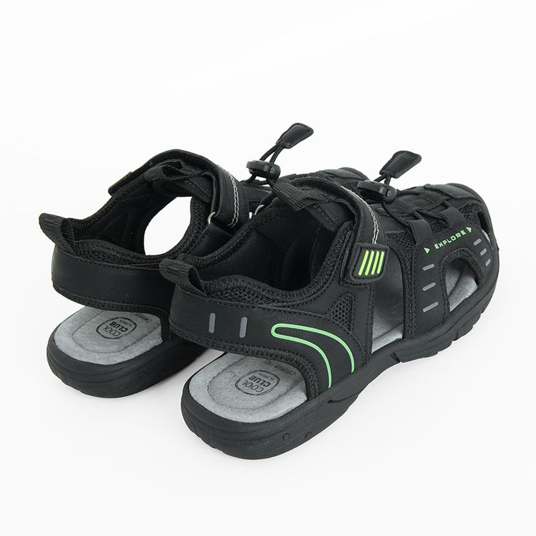 Cool Club, Sandały chłopięce, skórzana wkładka, czarne