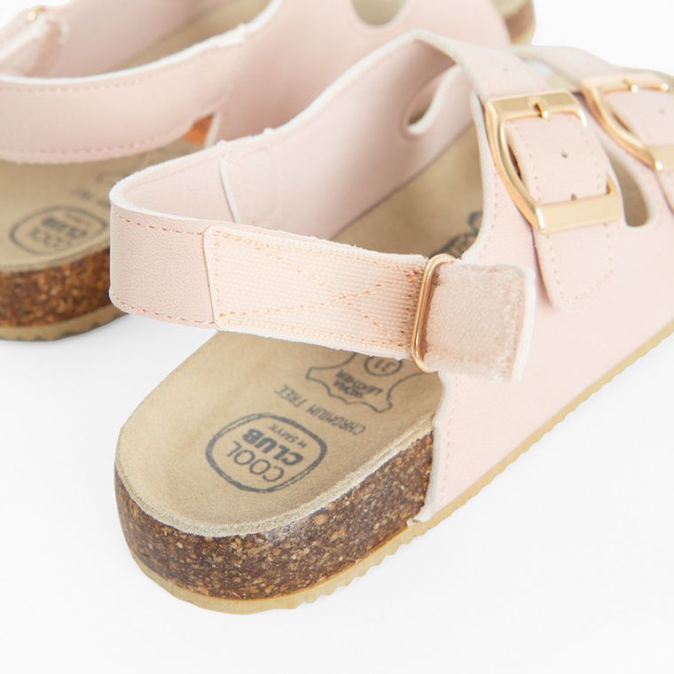 Cool Club, Sandały dziewczęce, różowe, skórzana wkładka