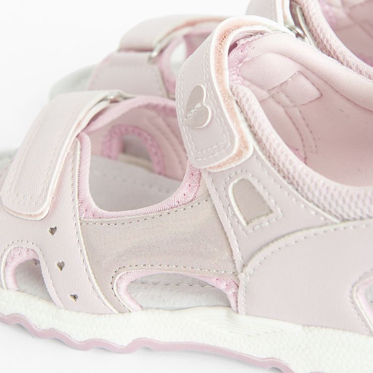 Cool Club, Sandały dziewczęce, różowe, skórzana wkładka