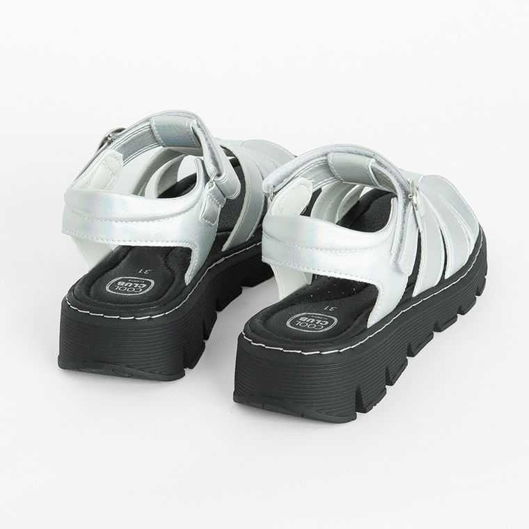 Cool Club, Sandały dziewczęce, srebrne