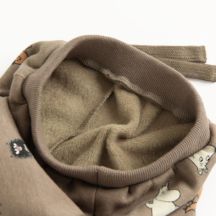 Cool Club, Spodnie dresowe chłopięce, brązowe, Muminki