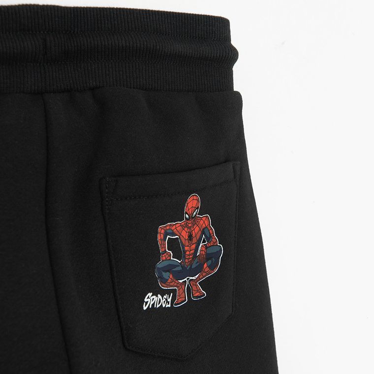 Cool Club, Spodnie dresowe chłopięce, czarne, Spider-Man