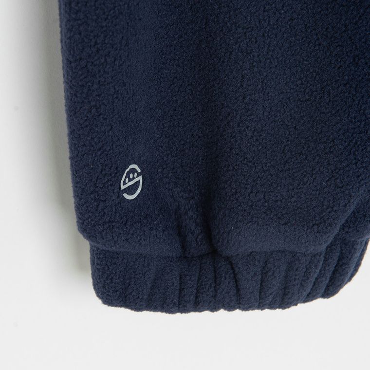 Cool Club, Spodnie dresowe chłopięce, polarowe, oversize, granatowe